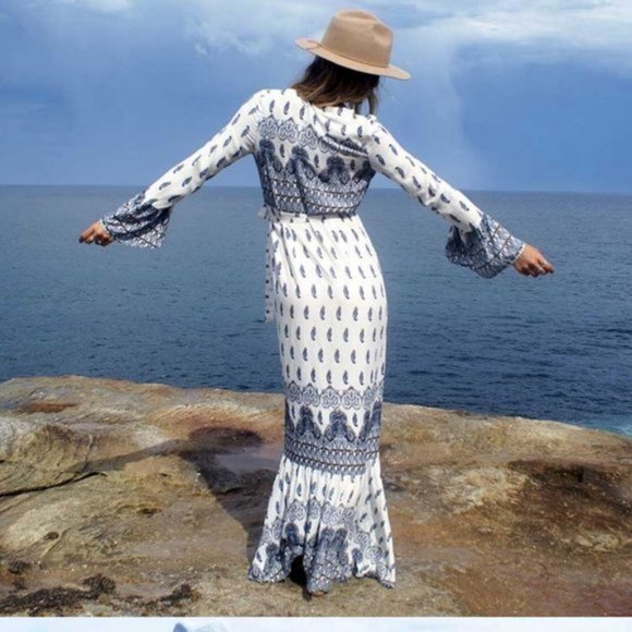 Boho Chic PRINT MAXI DRESS - Picture 5 of 6